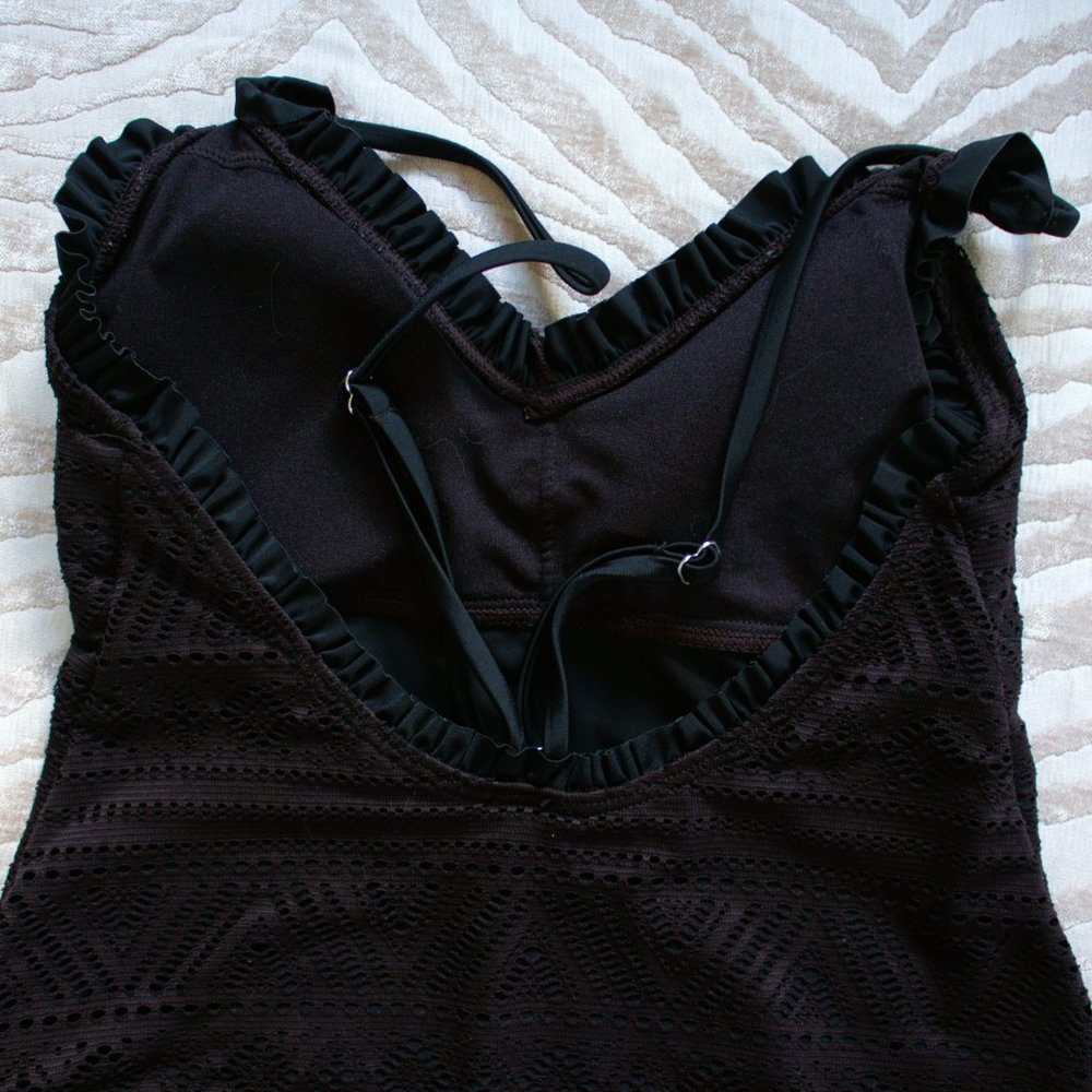 SO | Black Laced One Piece Swimsuit - Picture 7 of 7